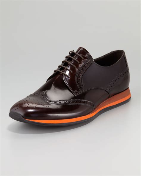 prada men's oxford shoes|More.